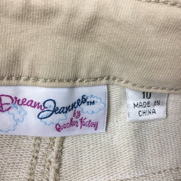 Dream Jeannes Quacker Factory Jeans 10 30 High Rise Bootcut Khaki Stretch Beige - Picture 9 of 13